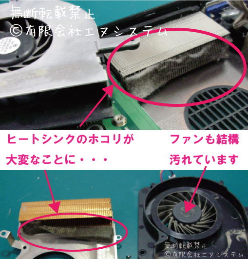 ホコリの状態