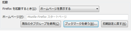 ホームページ設定