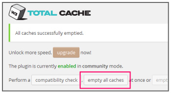 empty All caches