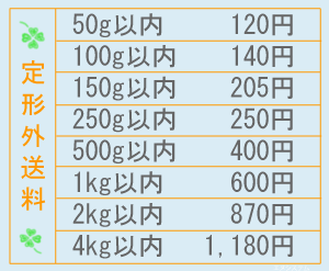 定形外送料