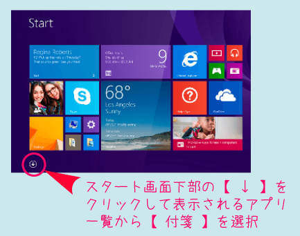 Windows8の付箋表示