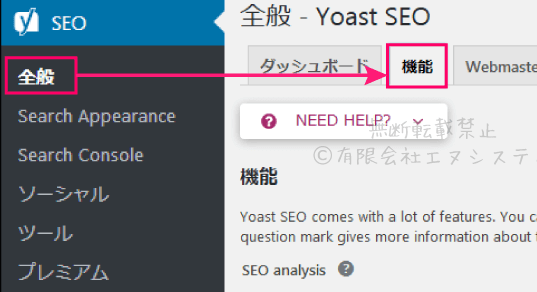 Yoast SEOの全般：機能