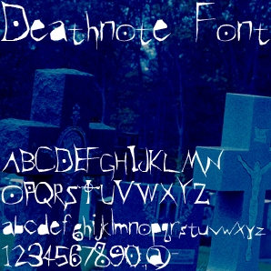 フリーフォント・DEATHNOTE FONT