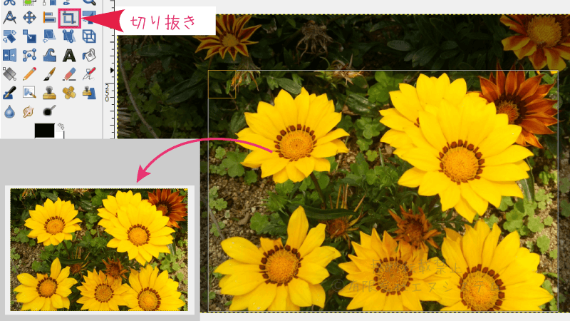 GIMP・画像の切り抜き