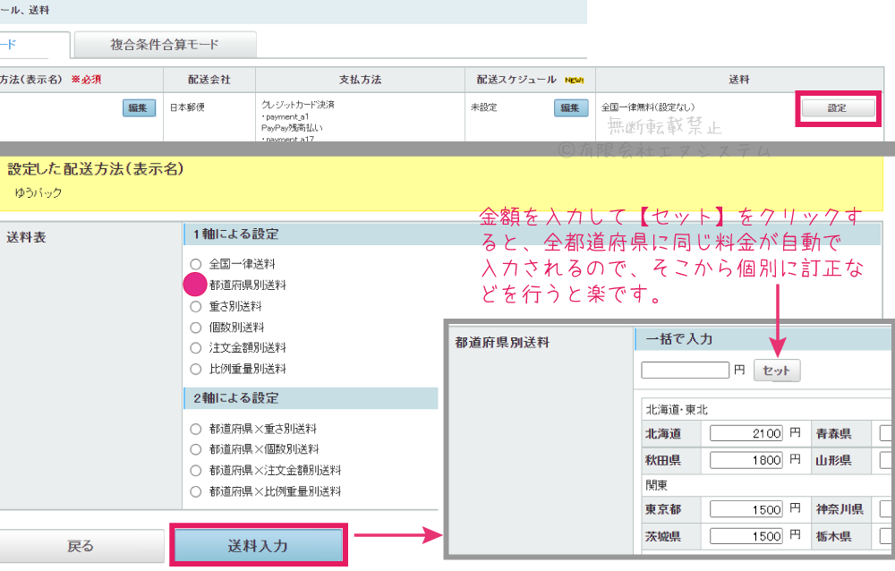 ショッピングストア配送方法