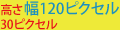 120×30ピクセルの例